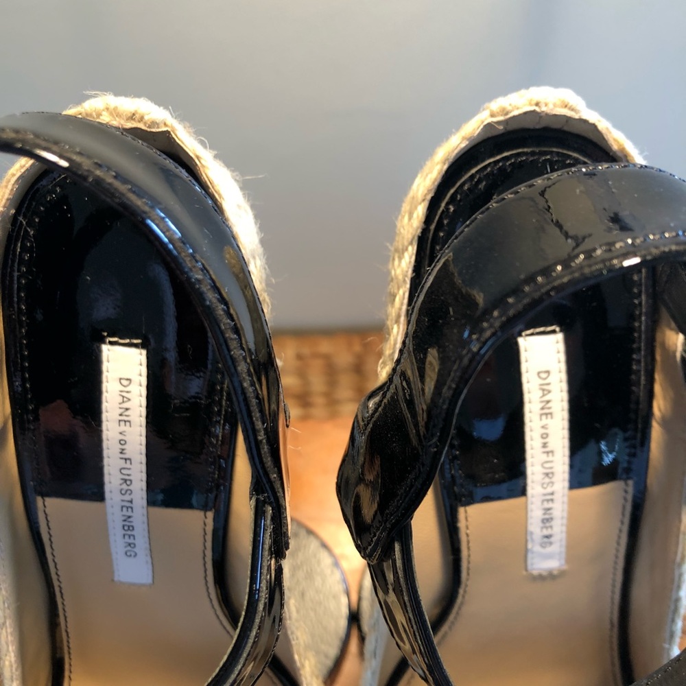 DVF patent leather wedge
